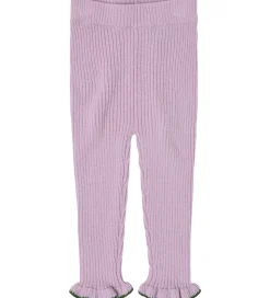 FUB Leggings - Rib - Strik - Uld - Iris