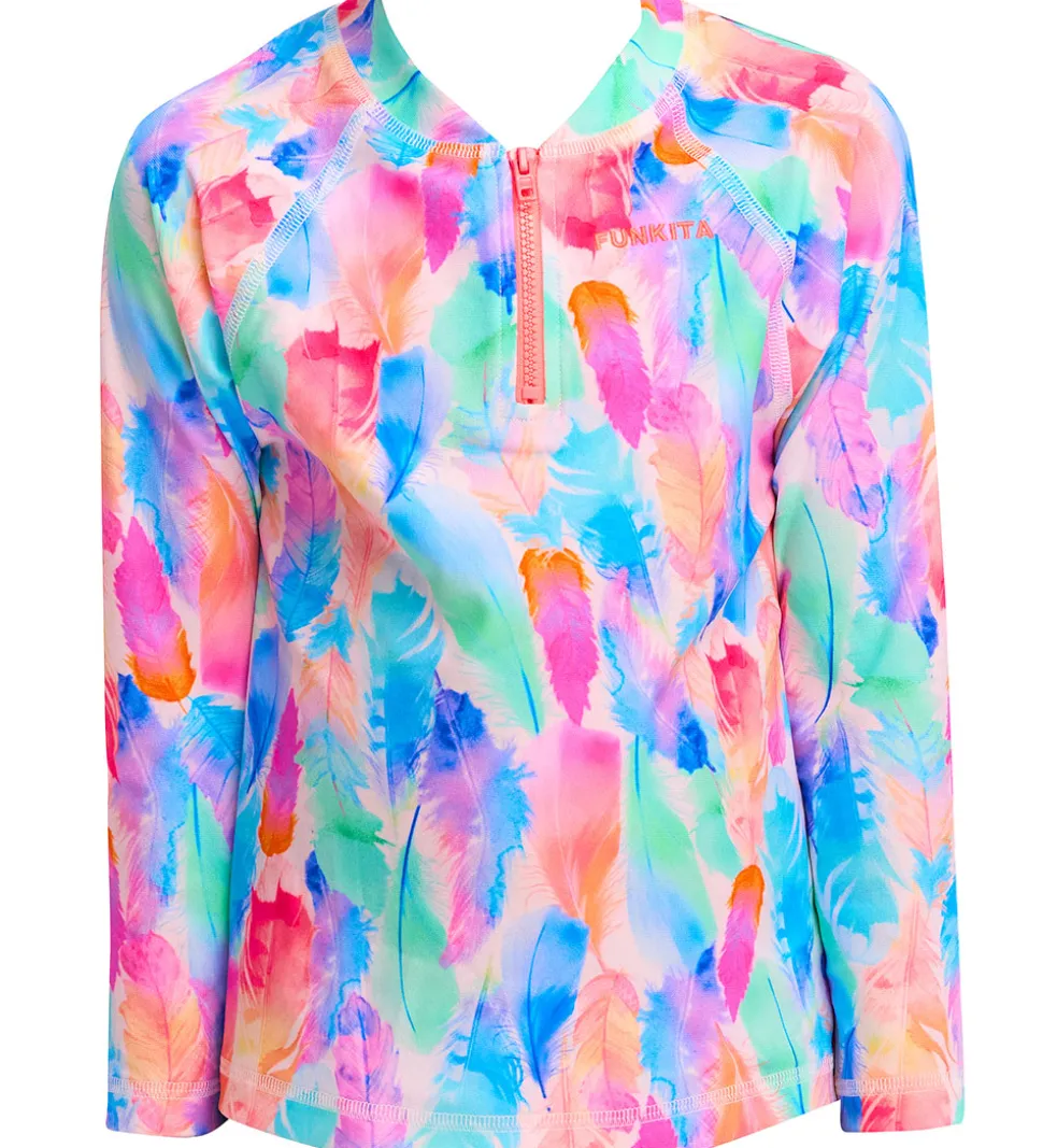Funkita Badebluse - Zippy Rash Vest - UV50+ - Tickle Pink