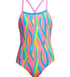 Funkita Badedragt - Strapped In One - UV50+ - Swirly Straws