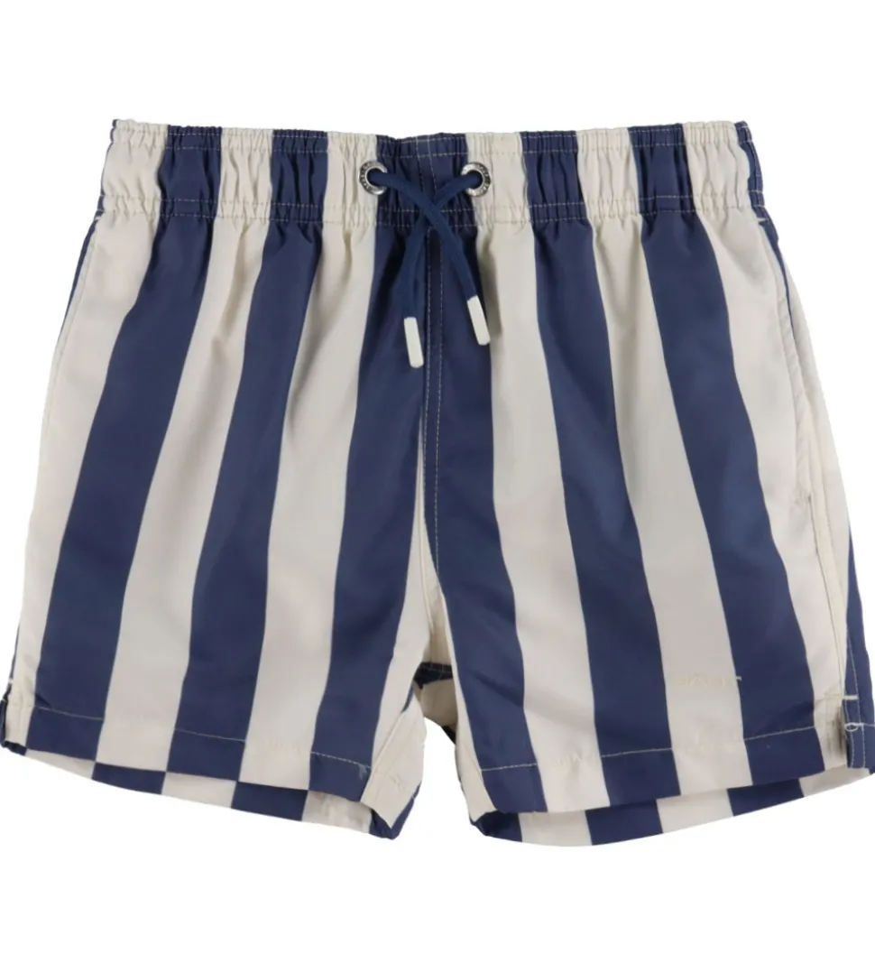 GANT Badeshorts - Dusty Navy m. Striber