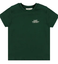 GANT T-shirt - Tartan Green m. Logo