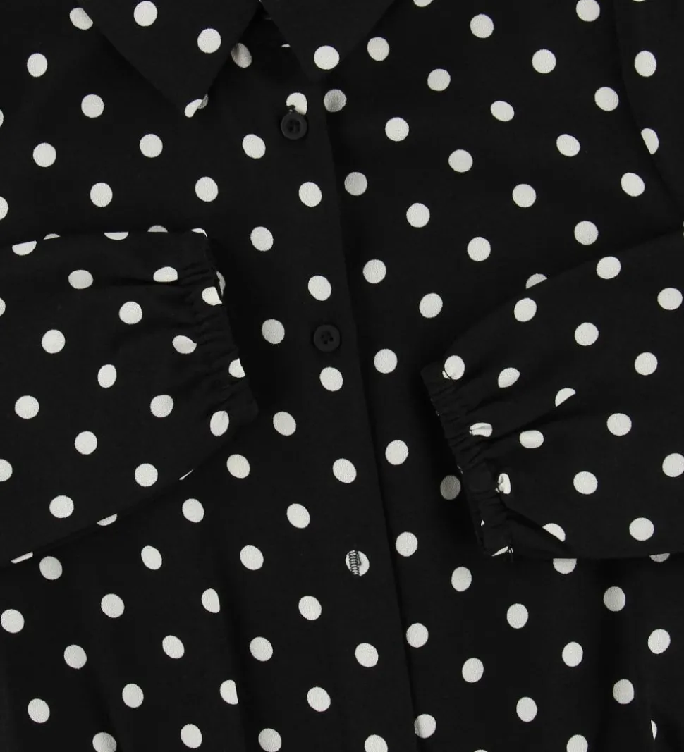 Grunt Buksedragt - Lisbeth - Sort m. Prikker