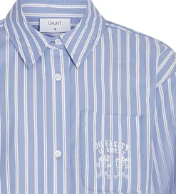 Grunt Skjorte - GrFully - Blå m. Striber