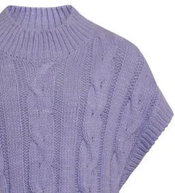 Grunt Vest - Strik - Brie - Purple