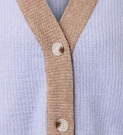 Hound Cardigan - Strik - Rib - Lilla/Beige