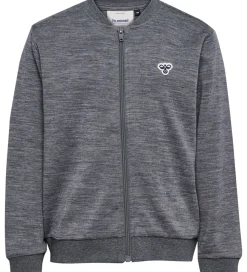 Hummel Cardigan - HmlJr - Uld - Mørkegråmeleret
