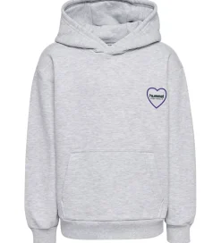 Hummel Hættetrøje - HmlJR - Heartfield - Light Grey Melange