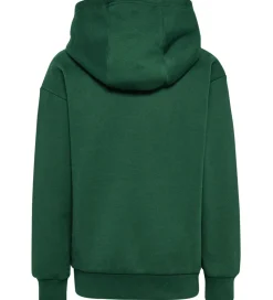 Hummel Hættetrøje - HmlJR - Mørkegrøn m. Logo