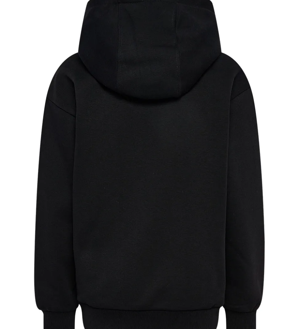 Hummel Hættetrøje - HmlJR - Sort m. Logo