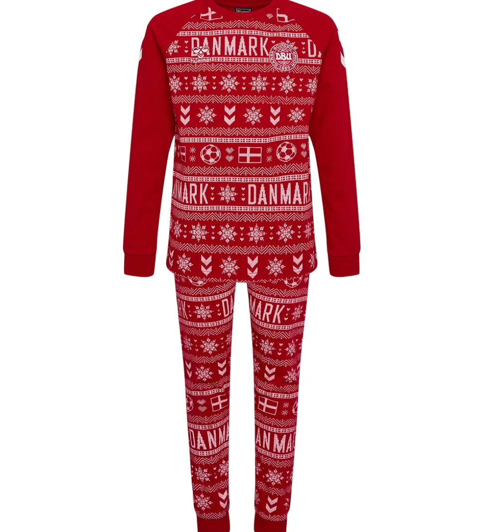 Hummel Nattøj - 2-delt - hmlDBU Fan XMAS Pyjamas - Tango Red