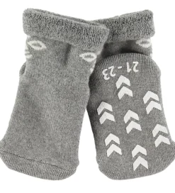 Hummel Skridsikre Strømper - HMLSnubbie - Gråmeleret m. Dupper