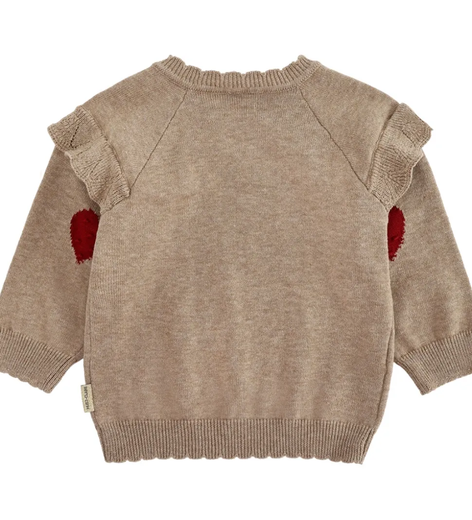 Hust and Claire Bluse - Strik - HCPusle - Biscuit m. Hjerte