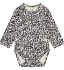 Hust and Claire Body l/æ - HCBri - Wheat Melange m. Leopardprint