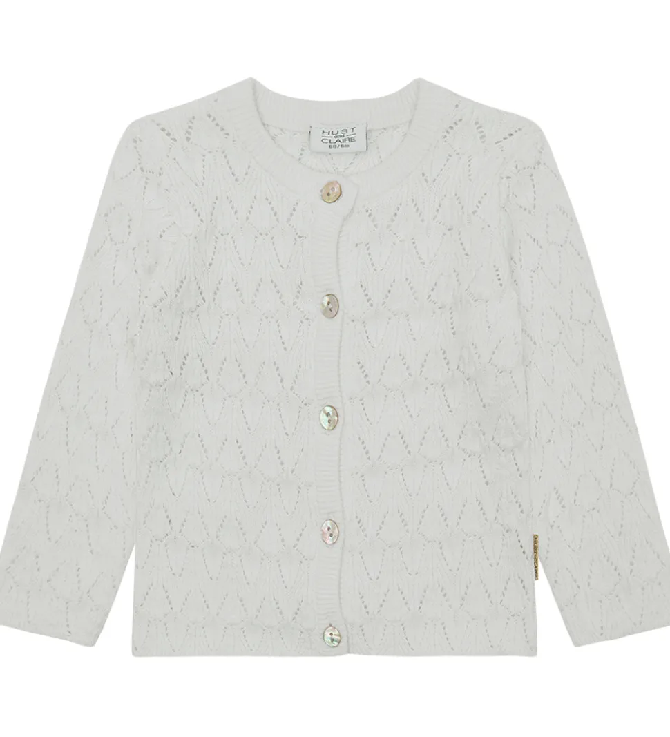 Hust and Claire Cardigan - Strik - Cilja - White m. Hulmønster