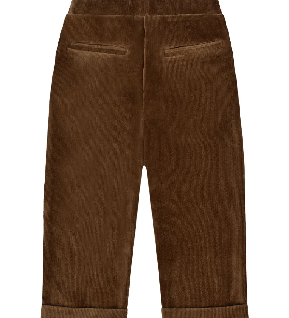 Hust and Claire Fløjlsbukser - HCGarry Ottoman - Brown stone