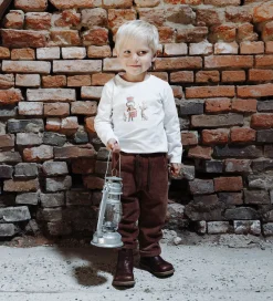 Hust and Claire Fløjlsbukser - HCGarry Ottoman - Brown stone