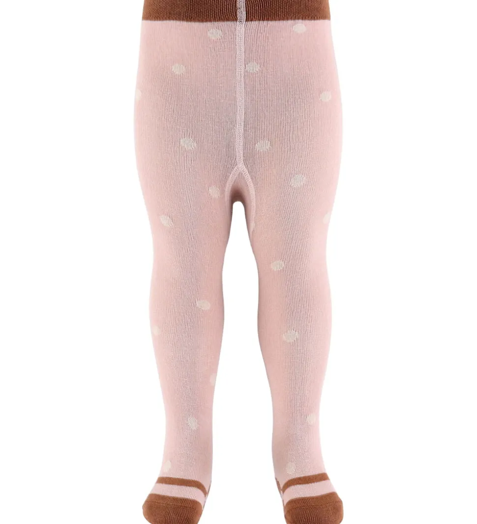 Hust and Claire Strømpebukser - Frankie - Dusty Rose m. Prikker