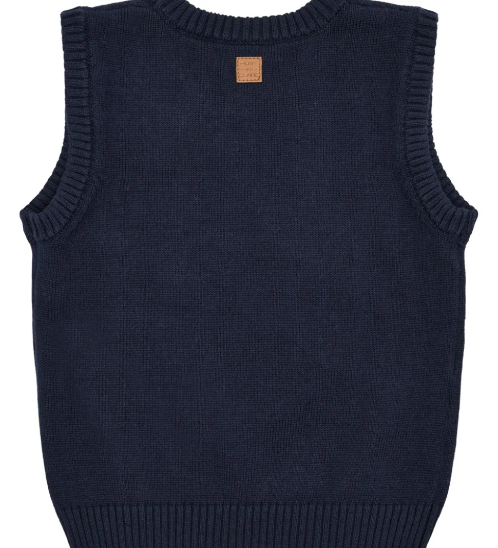 Hust and Claire Vest - Strik - HCPrinco Reindeer - More Navy