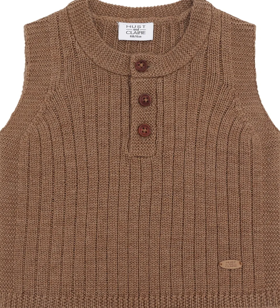 Hust and Claire Vest - Strik - HCEdi - Wool Rib Knit - Coca Moch