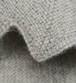 Huttelihut Babyhjelm m. Kvast - Alpakauld - Strik - Gråmeleret