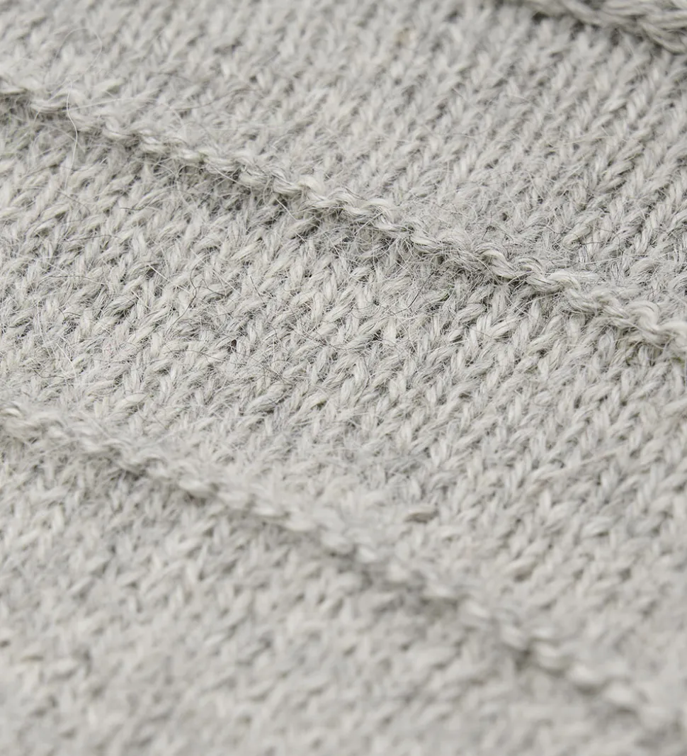 Huttelihut Babyhjelm m. Ører - Alpakauld - Strik - Gråmeleret