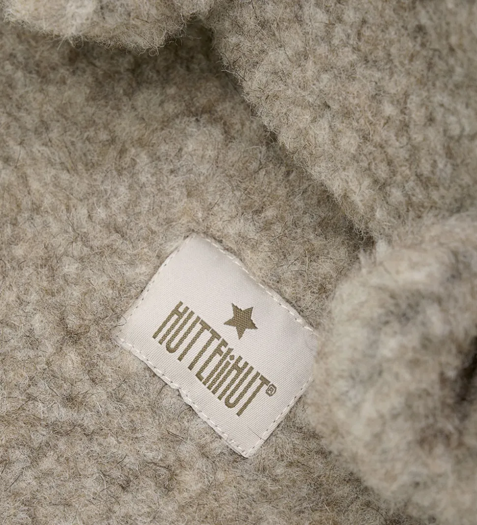 Huttelihut Elefanthue - Uld - Teddy - 2-lags - Camel Melange