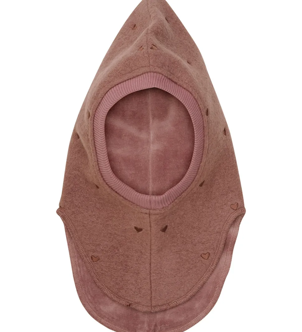 Huttelihut Elefanthue - Uld - 2-lags - Burlwood m. Hjerter