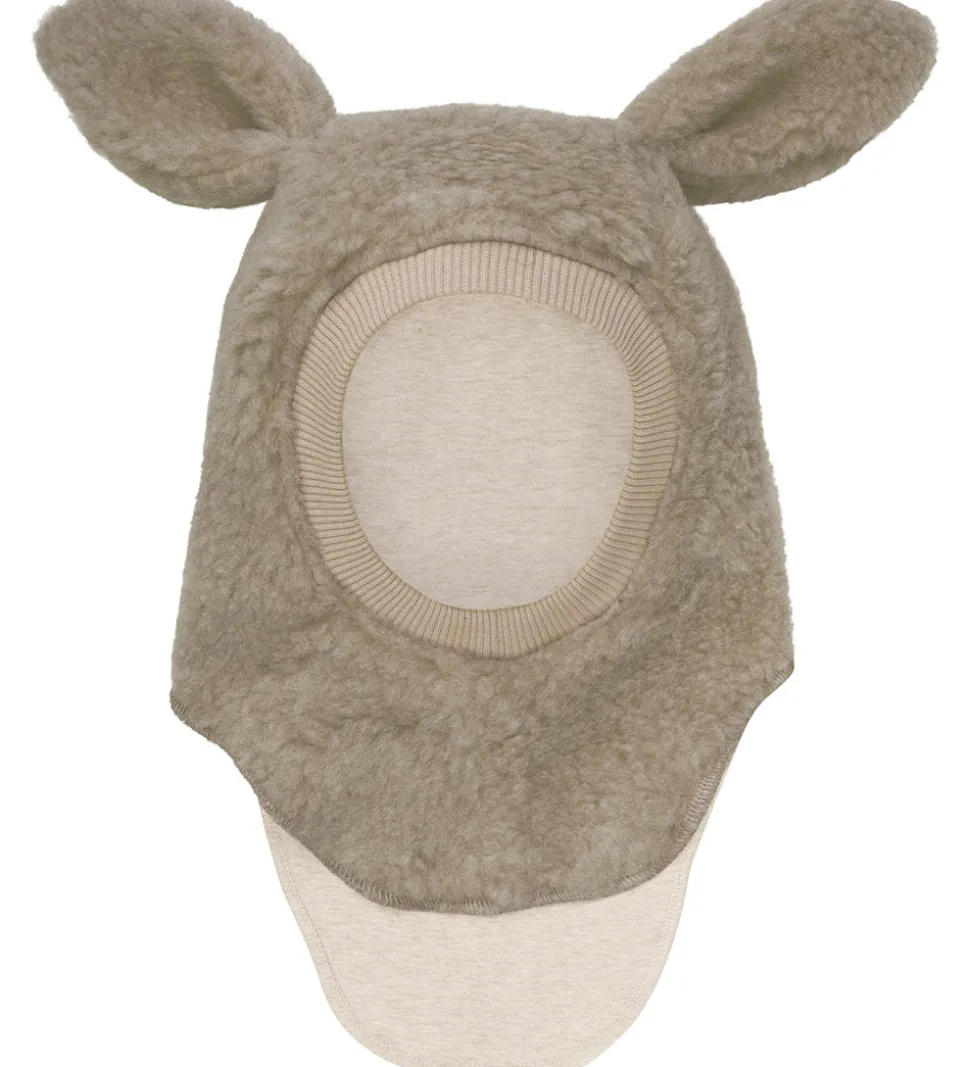 Huttelihut Elefanthue - Uld - Teddy - 2-lags - Camel Melange