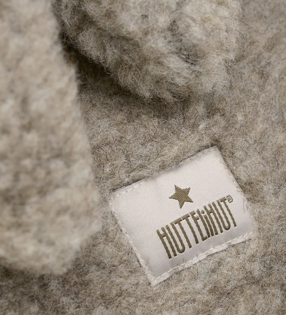 Huttelihut Elefanthue - Uld - Teddy - 2-lags - Camel Melange