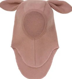 Huttelihut Elefanthue - Uldfleece - 1-lags - Burlwood m. Ører