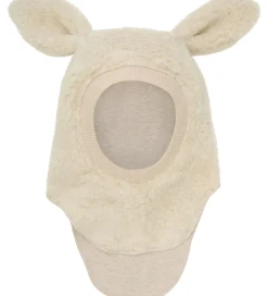 Huttelihut Elefanthue - Uld - Teddy - 2-lags - Cement m. Ører