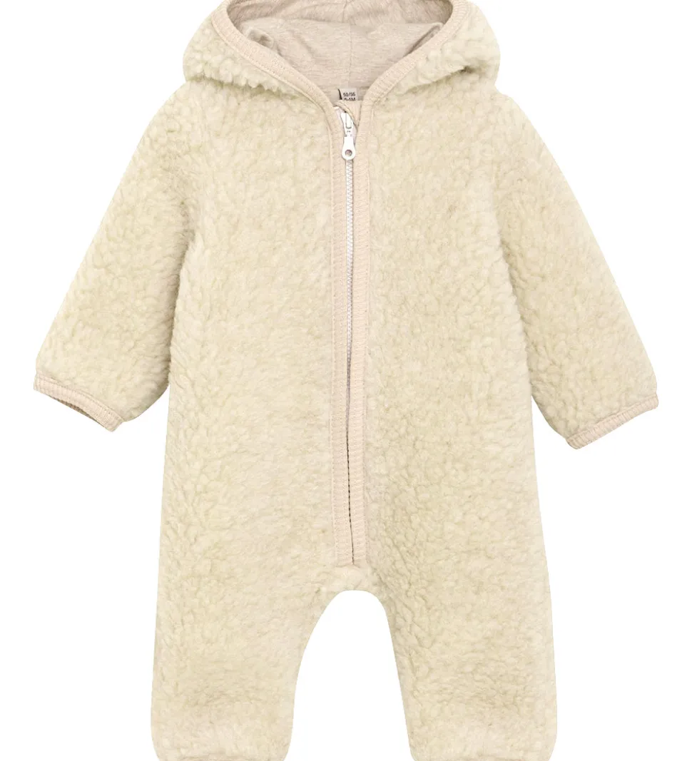 Huttelihut Køredragt - Uldfleece - Teddy - Cement