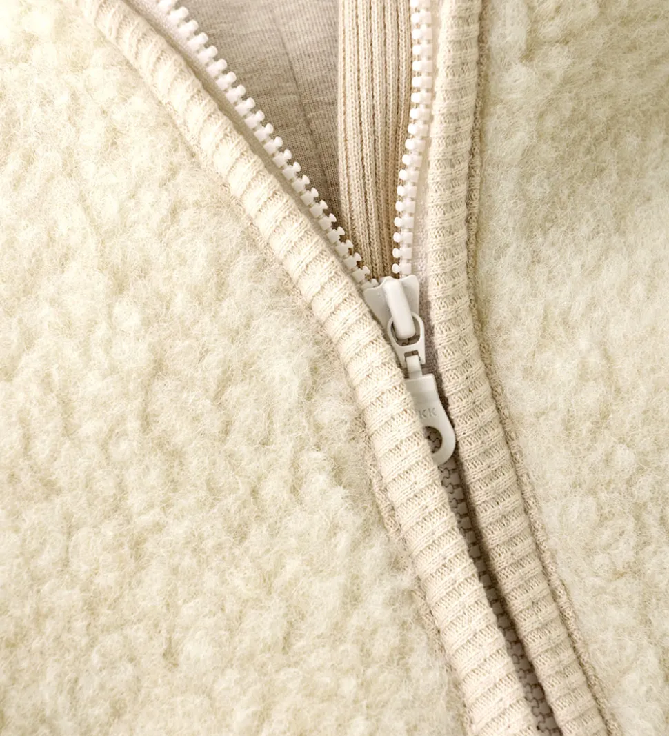 Huttelihut Køredragt - Uldfleece - Teddy - Cement