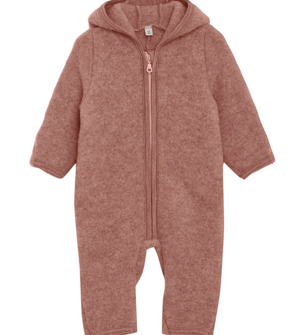 Huttelihut Køredragt - Uldfleece - Burlwood m. Ører