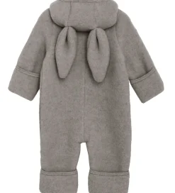 Huttelihut Køredragt - Uldfleece - Medium Grey Melange m. Ører