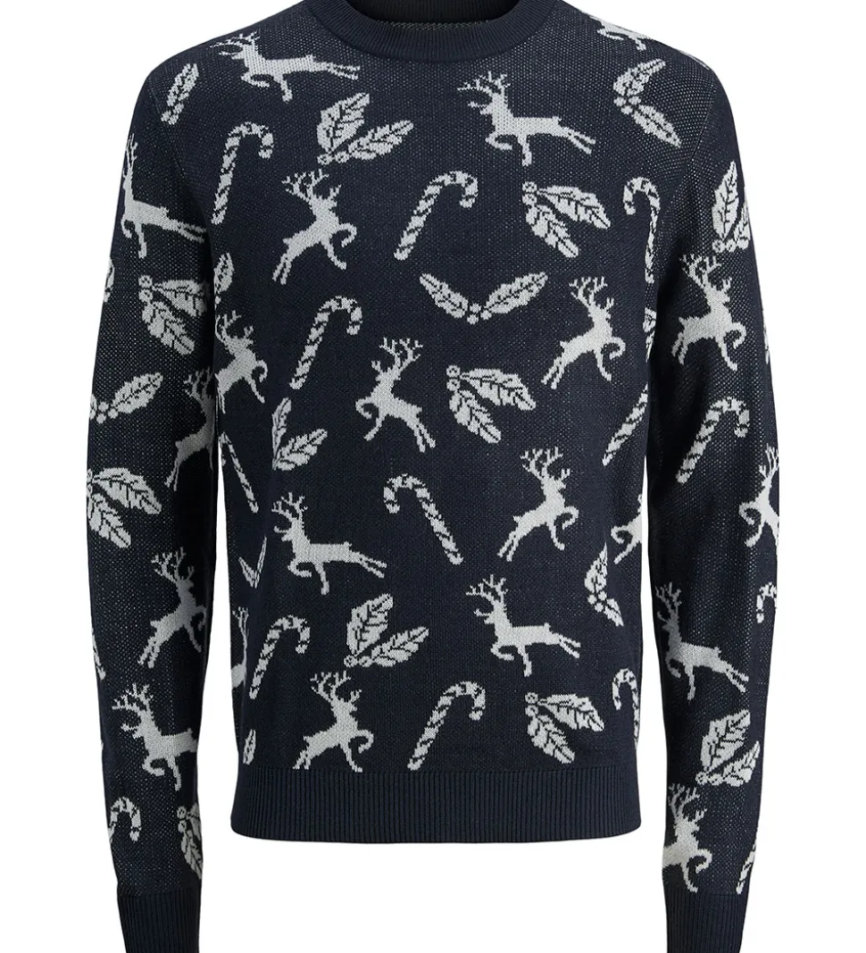 Jack & Jones Bluse - Strik - JjXmas Andrew - Sky Captain