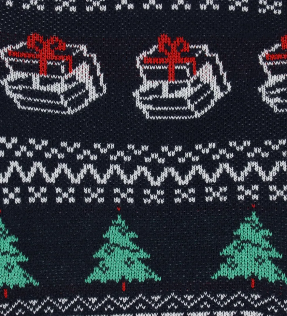 Jack & Jones Bluse - Strik - JjXmas Andrew - Sky Captain/Holly G