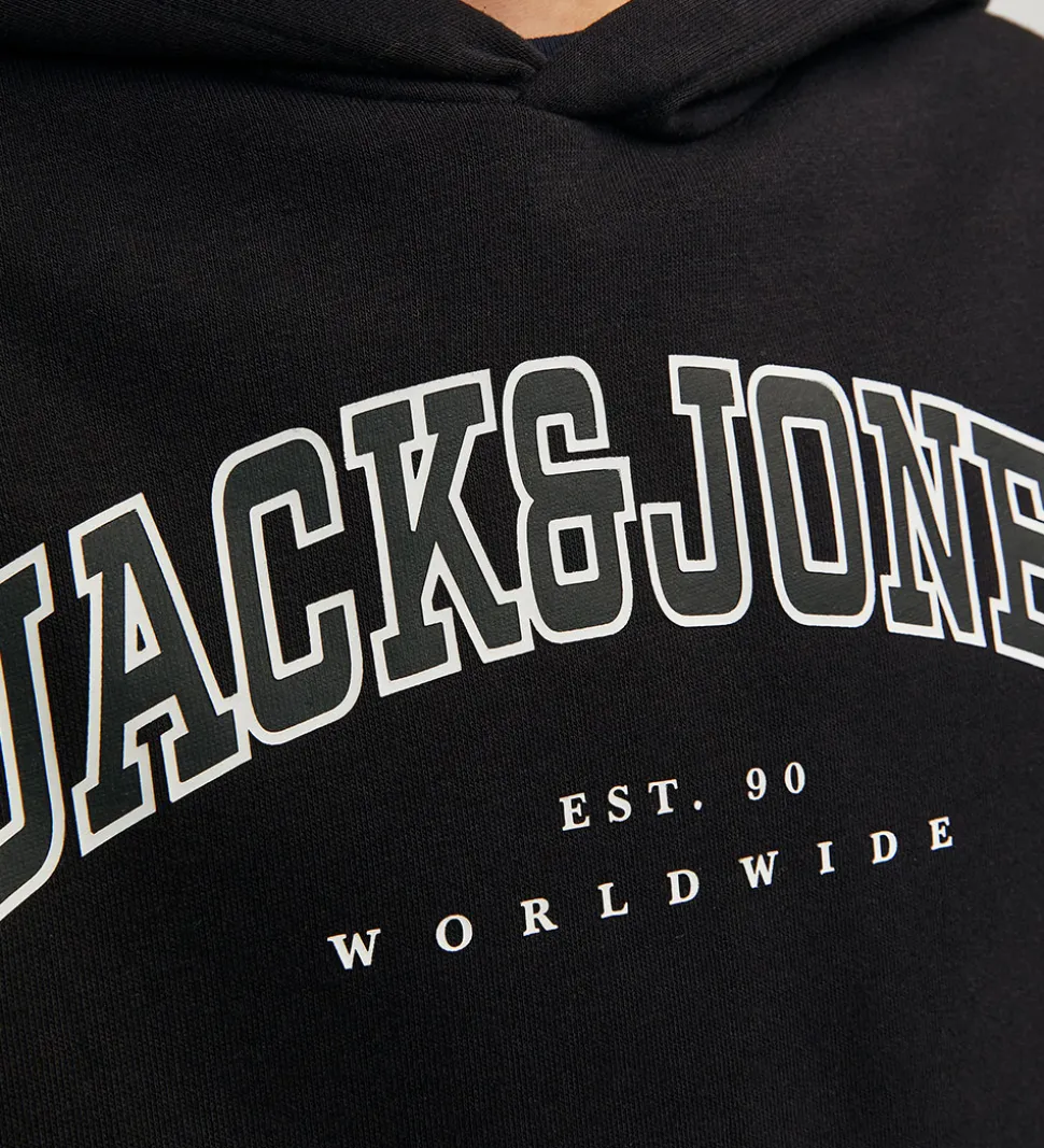 Jack & Jones Hættetrøje - JjeCaleb - Sort/LOOSE