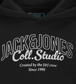 Jack & Jones Hættetrøje - JjMakoto - Black/Big Print