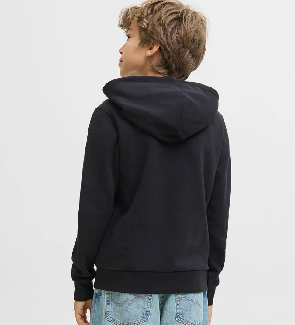 Jack & Jones Hættetrøje - JjPan - Sort m. Logo