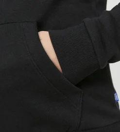 Jack & Jones Hættetrøje - Noos - JjeCorp - Black/JR/Large Print