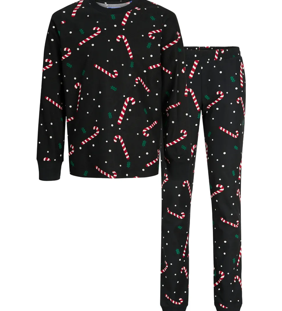 Jack & Jones Nattøj - JacTristan - Black/Candy Cane