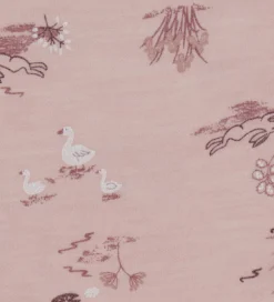 Joha Babyhjelm - 1-lags - Uld/Bambus - Lyserød m. Print