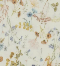 Joha Babyhjelm - Uld - Off White m. Blomster