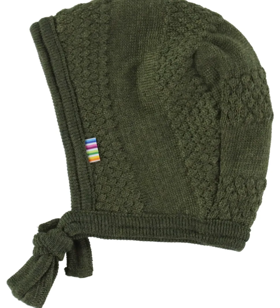 Joha Babyhjelm - Uld - Strik - Mos Grøn