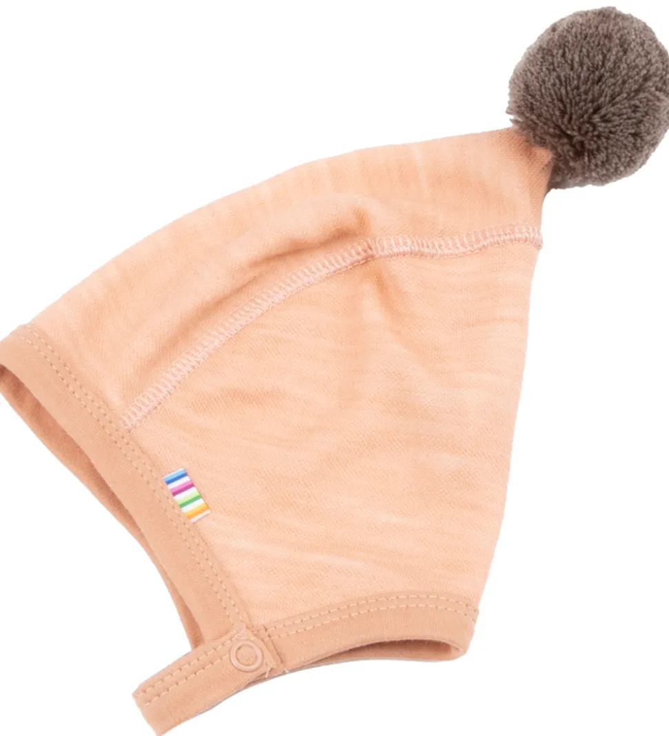 Joha Babyhjelm - Uld/Bambus - Fersken