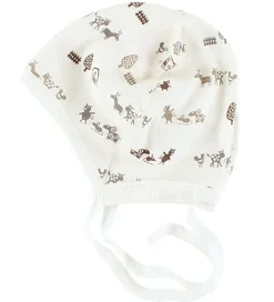 Joha Babyhjelm m. ører - Creme m. Dyr