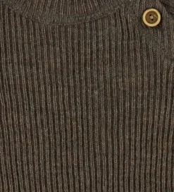 Joha Bluse - Strik - Uld - Brun Meleret