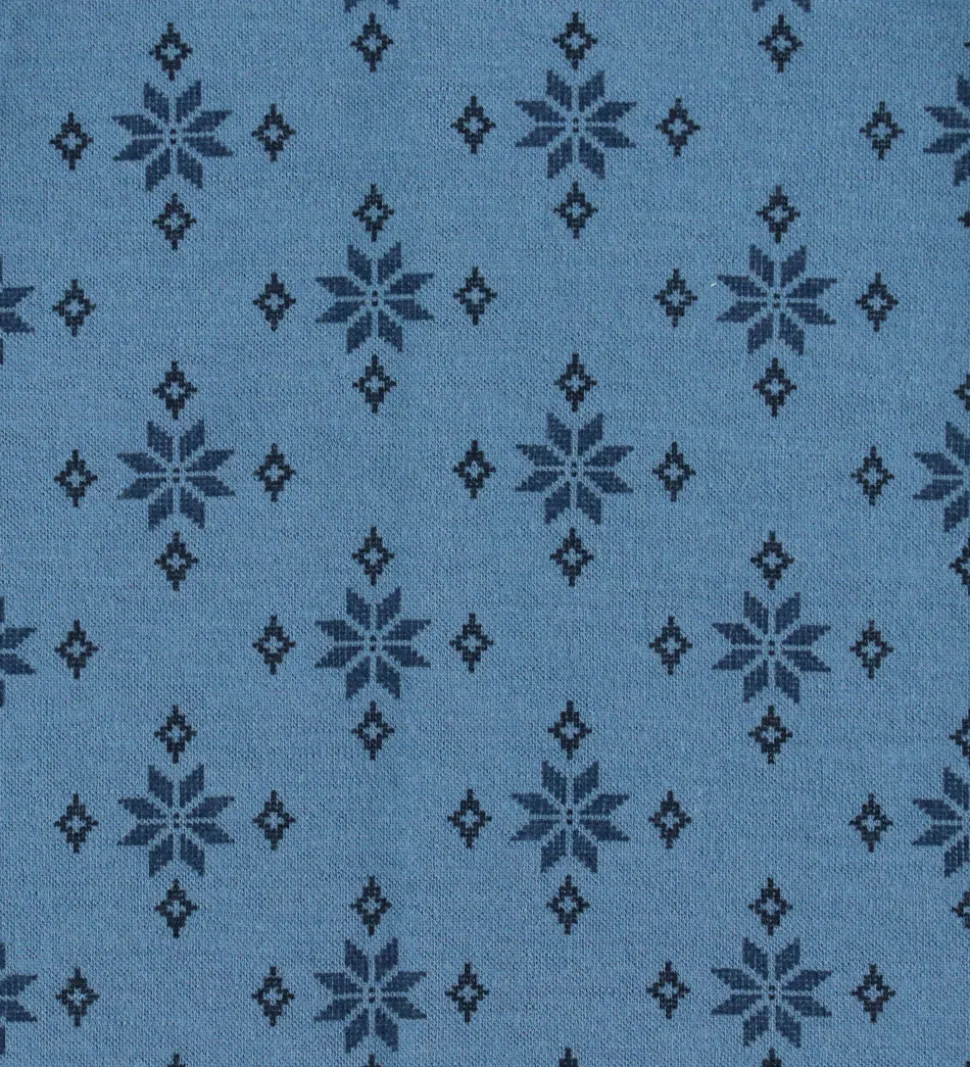 Joha Boxershorts - Uld/Bomuld - Blå m. Snefnug