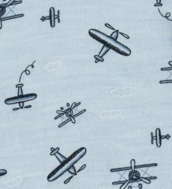 Joha Elefanthue - 1-lags - Uld/Bambus - Lyseblå m. Print